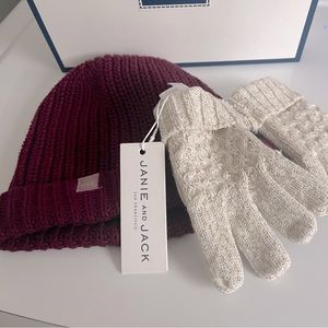 Janie and Jack hat and gloves